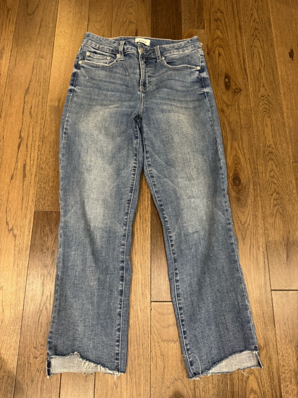 Pistola Straight Leg Raw Hem Denim Jeans